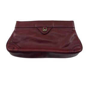 Vintage Etienne Aigner Clutch Oxblood strapless